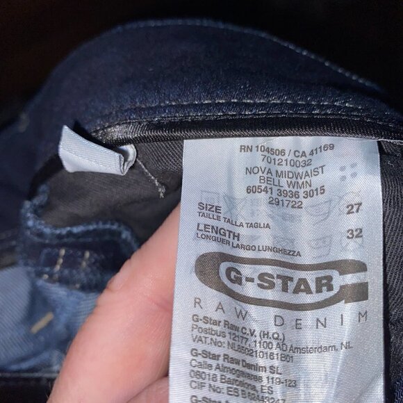 New Without Tags Women's G-Star Denim Jeans Dark Blue Size 27" - Picture 8 of 14